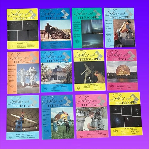 Vintage Sky And Telescope Magazines 1967 Complete Jan - Dec 1-12 Astronomy Lot - Picture 1 of 4